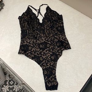 Black/nude bodysuit
